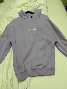 White Fox Light Purple Logo Hoodie